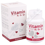 Vitamín K2+D3+Q10 Biomedica tob. 60