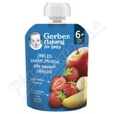 Gerber Natural Jablko bann a jahoda kaps. 90g 6M+