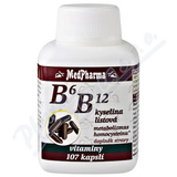 MedPharma B6 B12+kyselina listov cps. 107